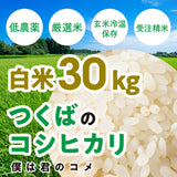 【白米30kg】2025年新米 農家直送つくばの低農薬コシヒカリ「僕は君のコメ」